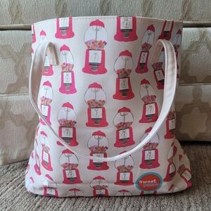 GUMBALL MACHINE NOVELTY PRINT TOTE BAG RETRO CANDY
